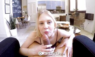 Lily Rader tantalizes with a teasing blowjob