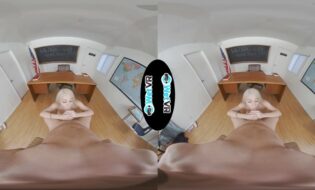 Curvy coed explores forbidden porn in immersive VR
